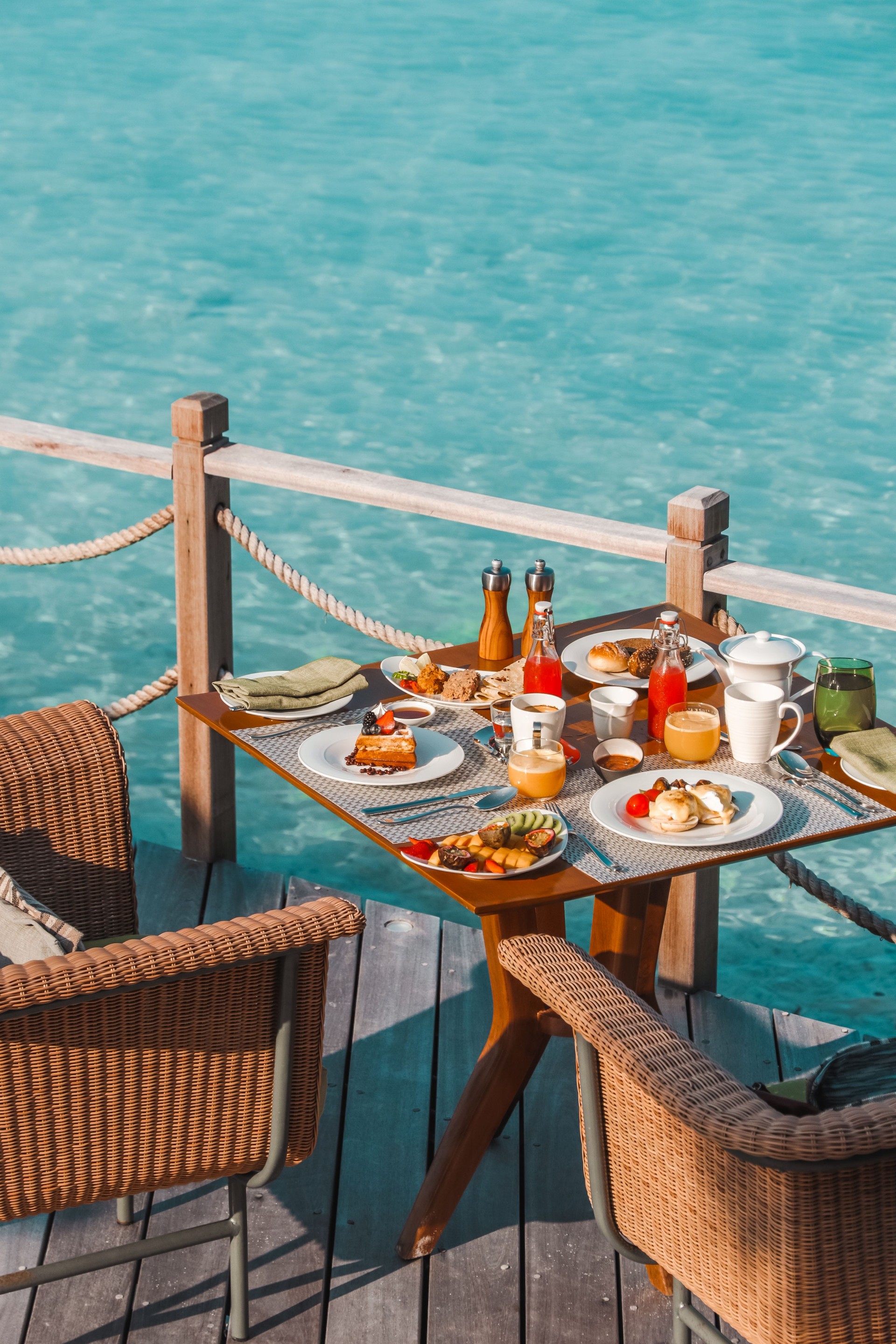 Luxurious Breakfast by the Sea in Maldives